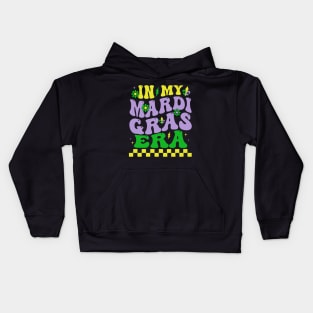 In My Mardi Gras Era Festival Retro Carnival Holiday Kids Hoodie